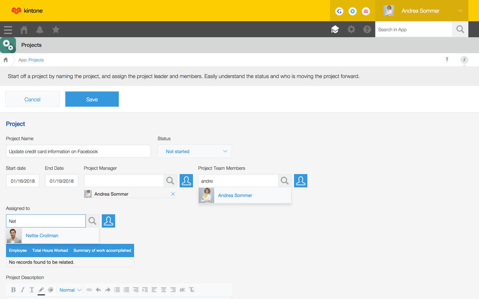 Kintone screenshot 3