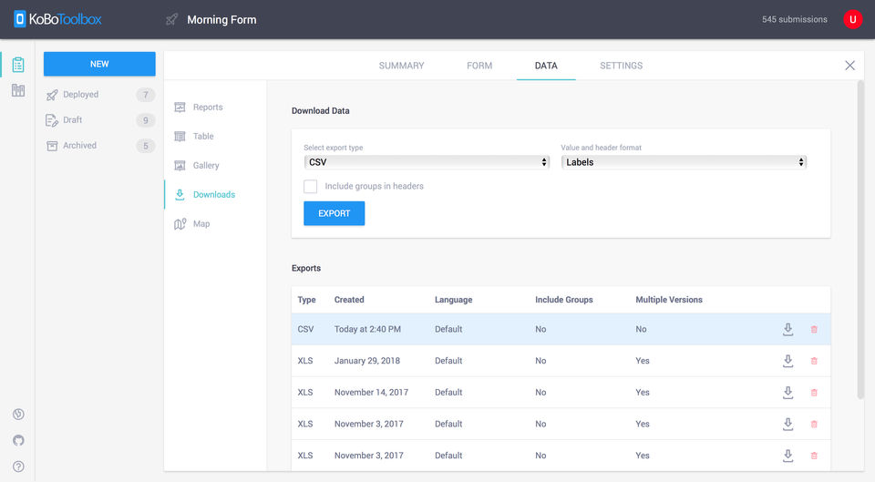 KoBoToolbox screenshot 3