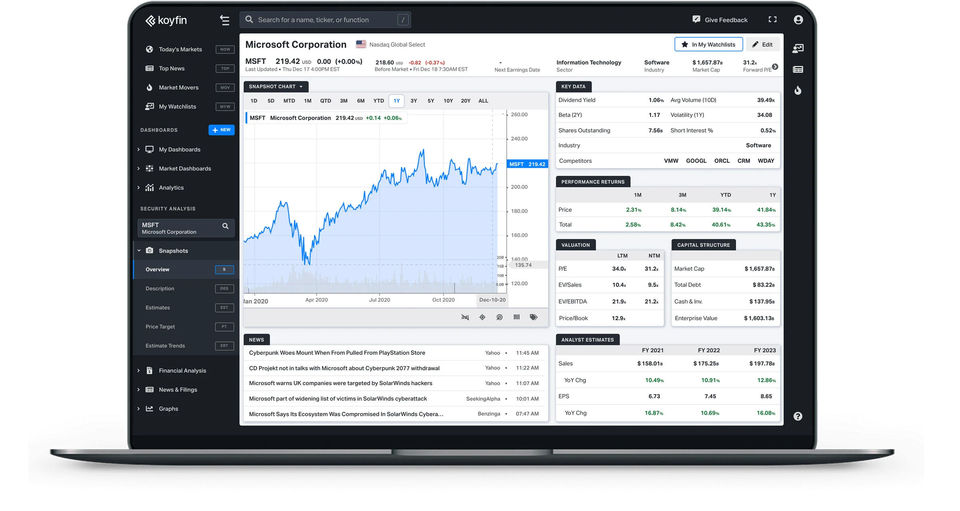 Koyfin screenshot 1