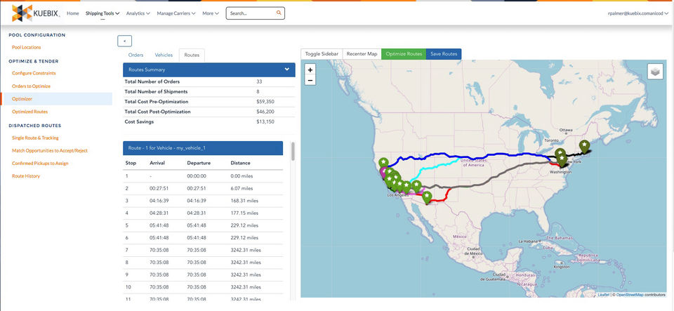 Kuebix TMS screenshot 3