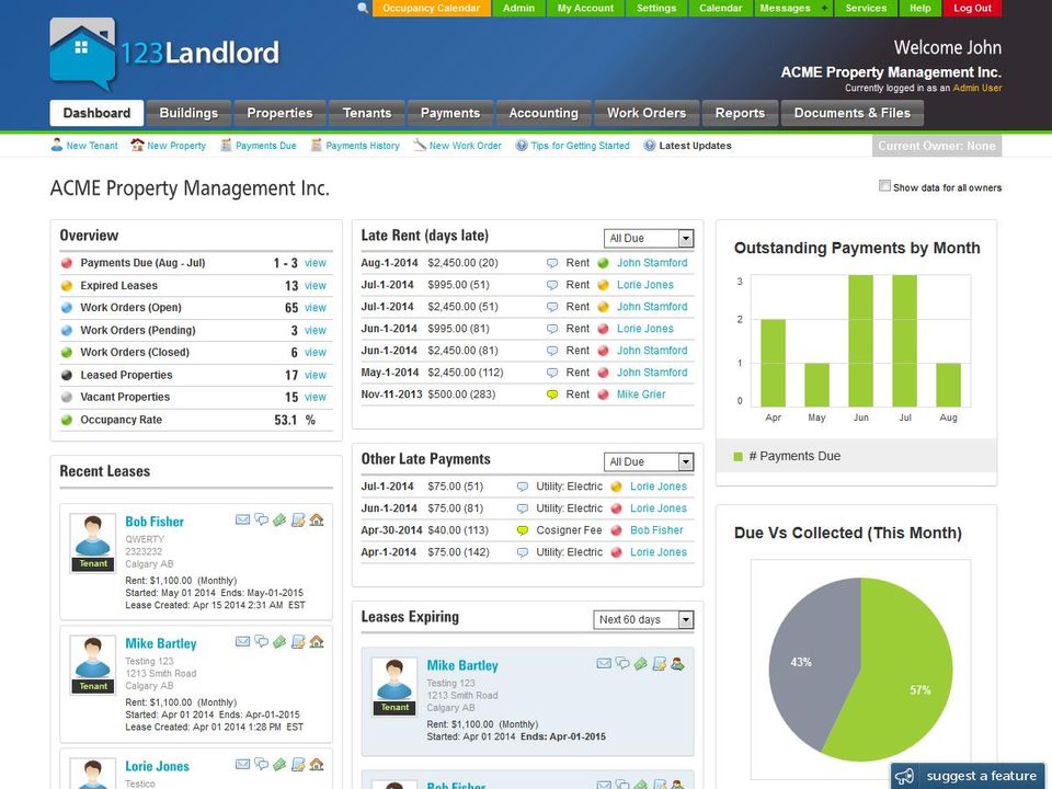 123Landlord.com screenshot