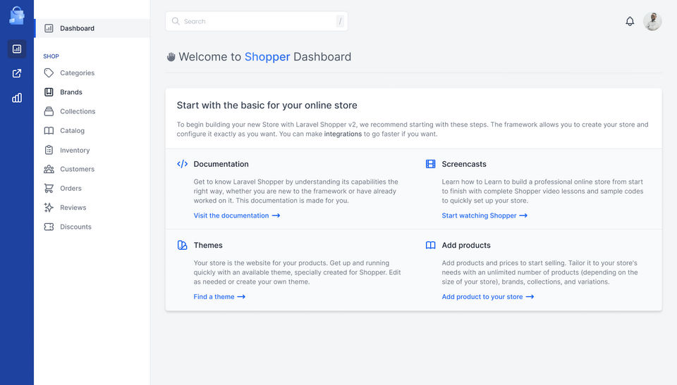 Laravel Shopper screenshot
