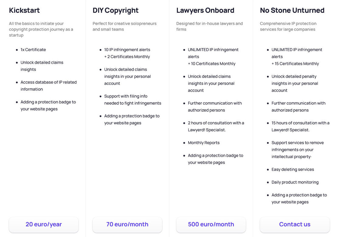 Lawyerd! pricing