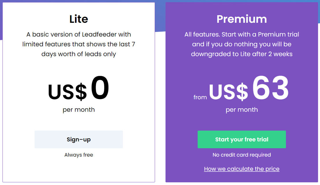 Leadfeeder pricing 1