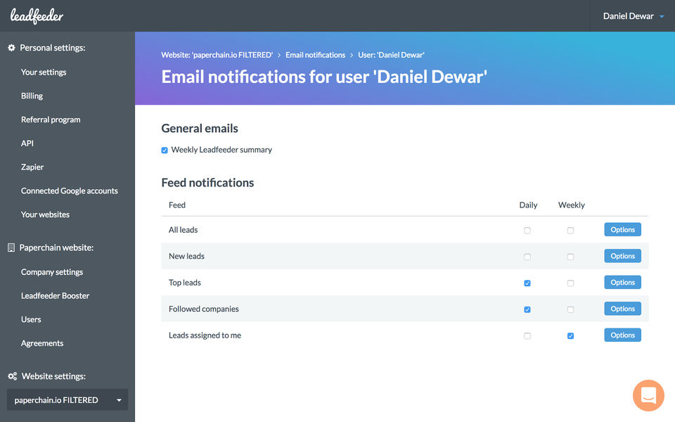 Leadfeeder screenshot 1