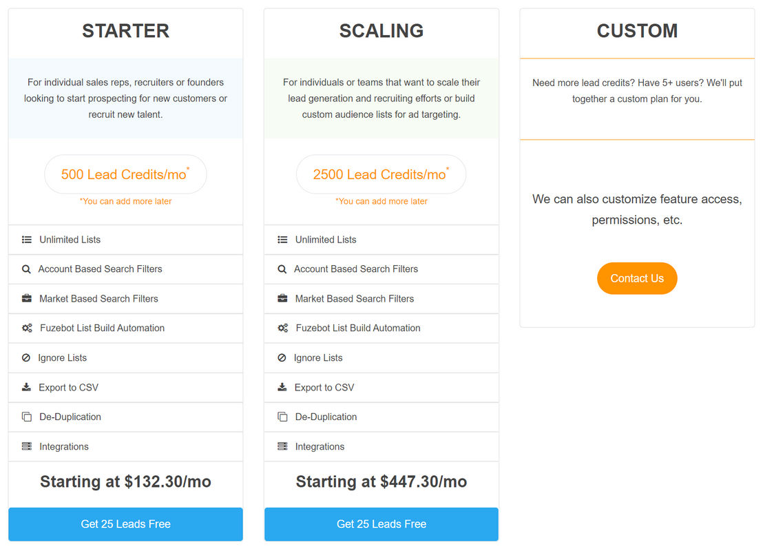 LeadFuze pricing 1