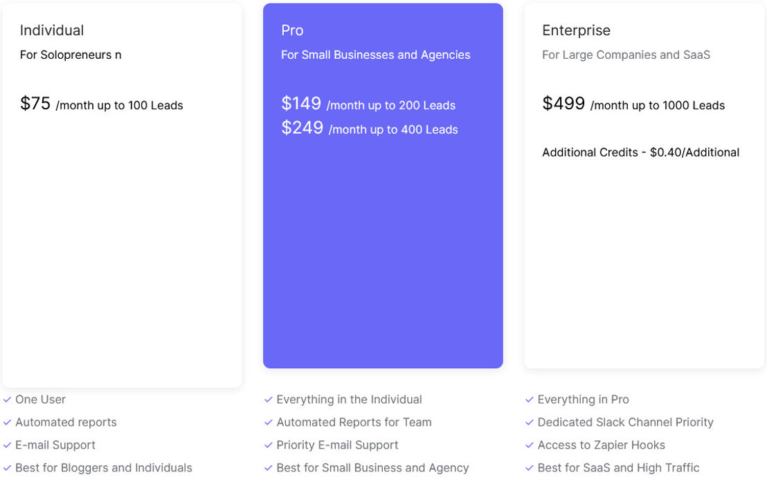 LeadMagic pricing 1