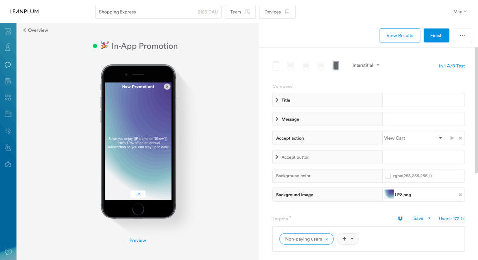 Leanplum screenshot 4