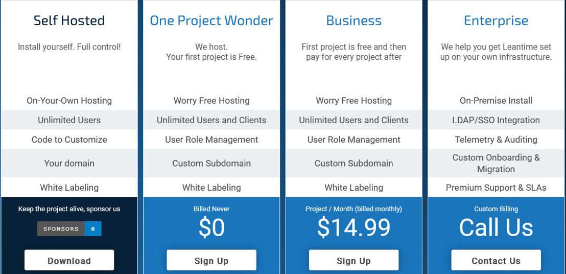 Leantime pricing 1