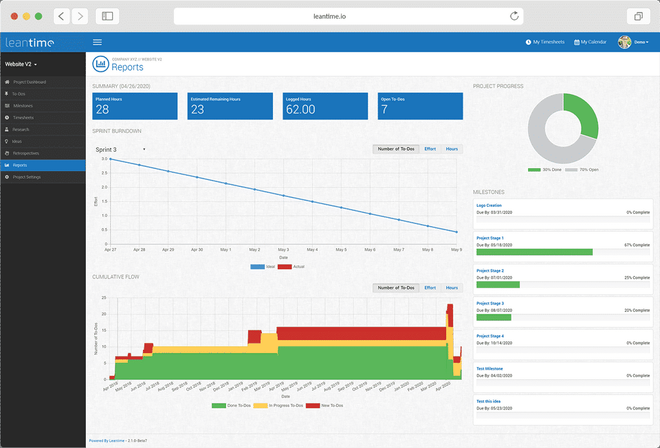Leantime screenshot 2