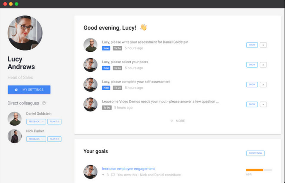 Leapsome screenshot 1