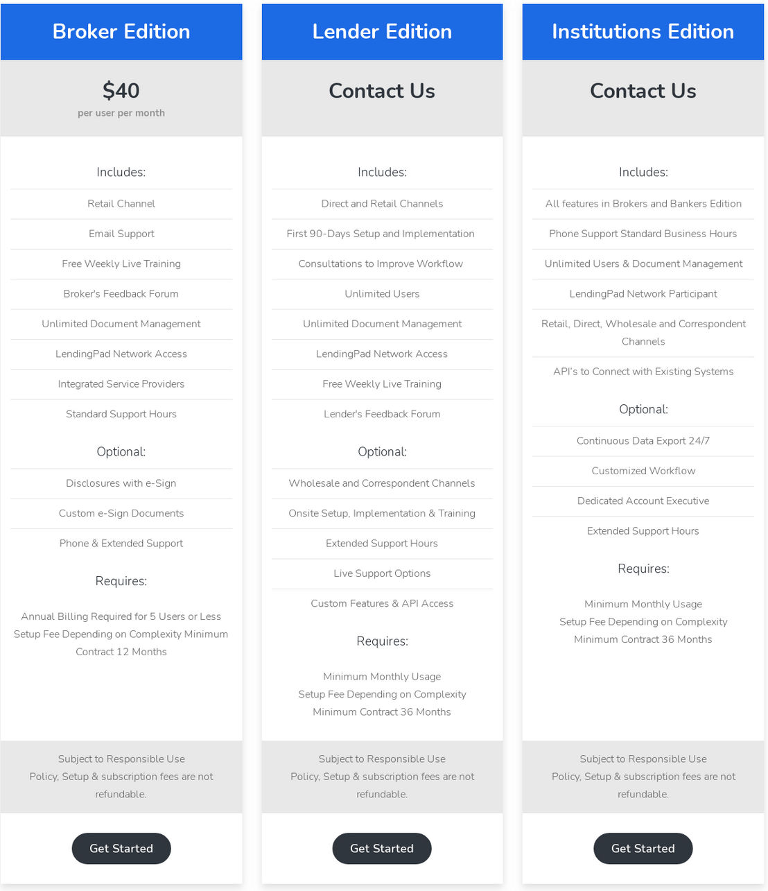 LendingPad pricing 1