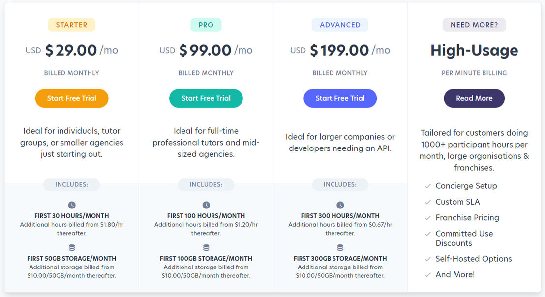 Lessonspace pricing 1