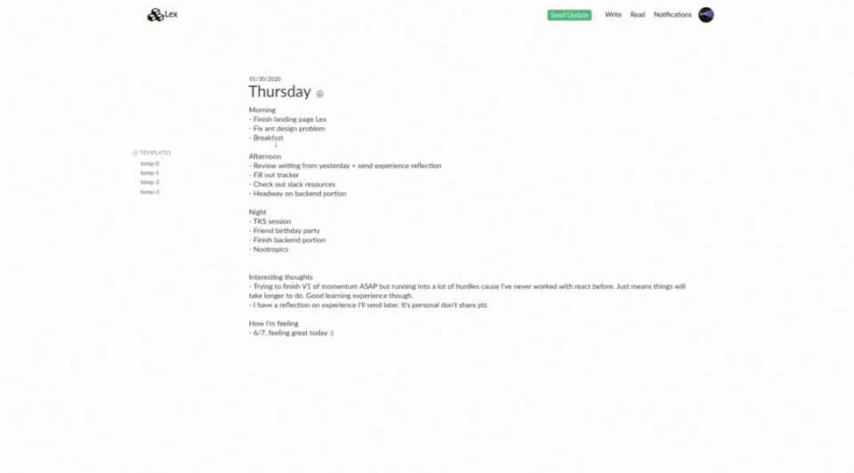 Lex screenshot 2
