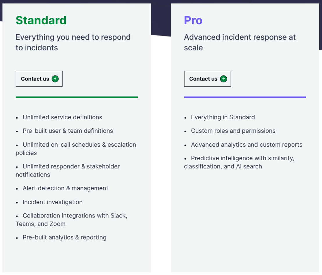 Lightstep Incident Response pricing 1