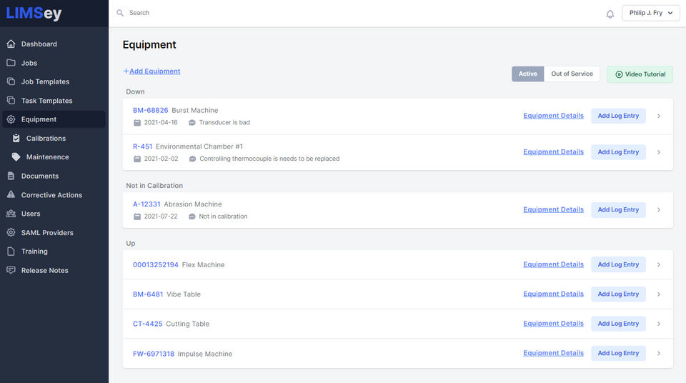 LIMSey screenshot