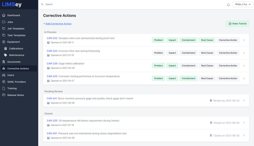 LIMSey screenshot