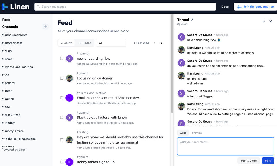 Linen screenshot 2