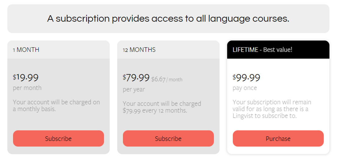 Lingvist pricing 1