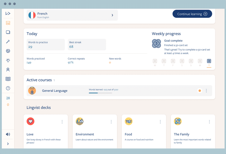Lingvist screenshot 2