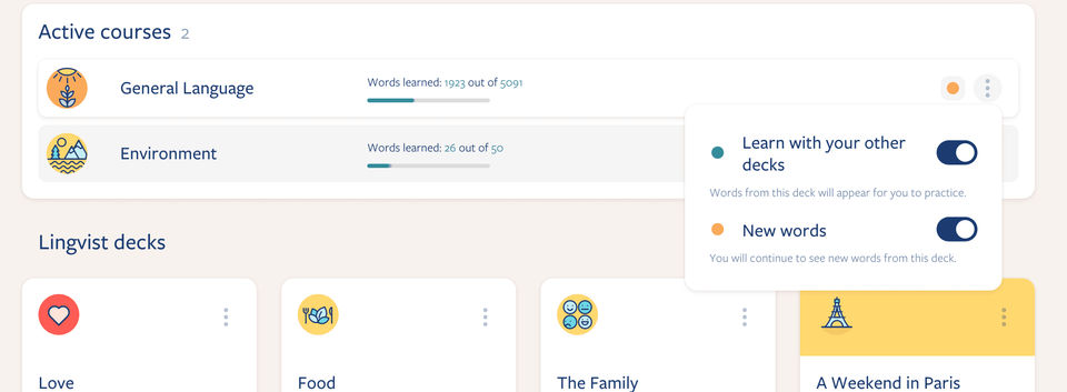 Lingvist screenshot 1