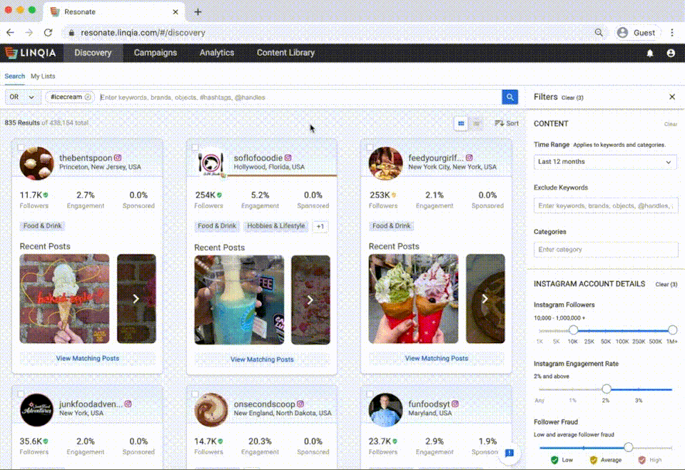 Linqia screenshot 1