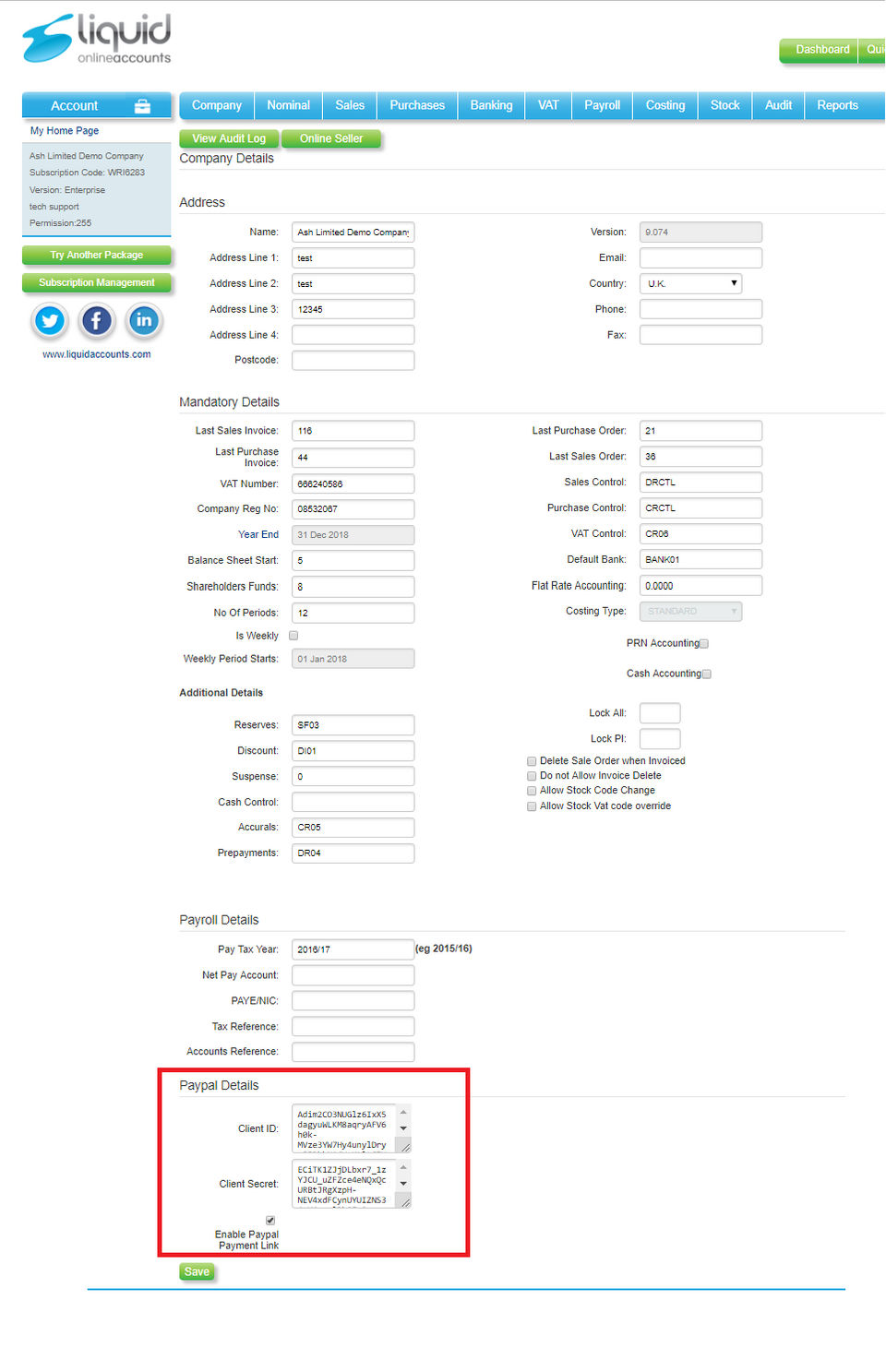 Liquid Accounts screenshot 1