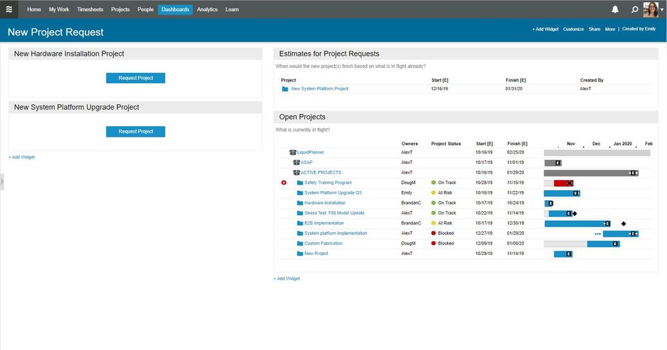 LiquidPlanner screenshot 2