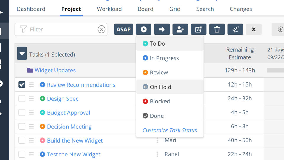 LiquidPlanner screenshot 3