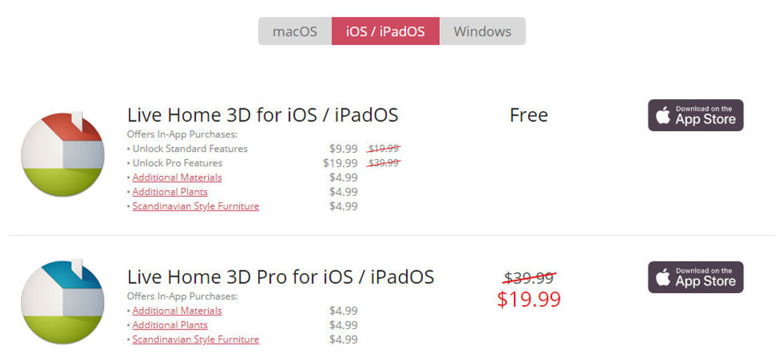 Live Home 3D pricing 1
