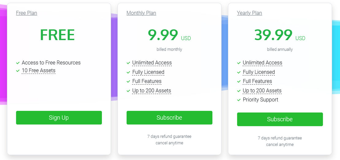 Loading.io pricing 1