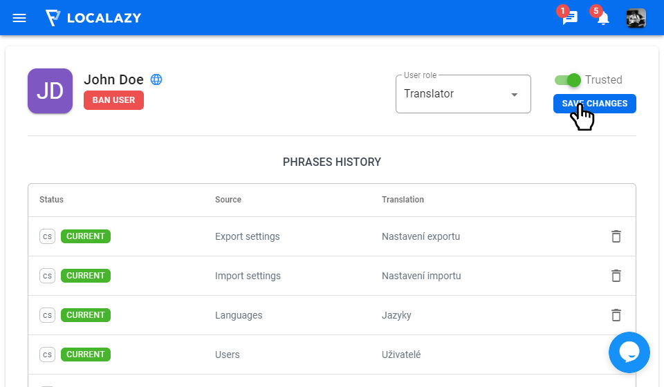 Localazy screenshot 3