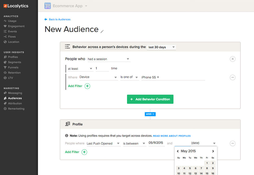 Localytics screenshot