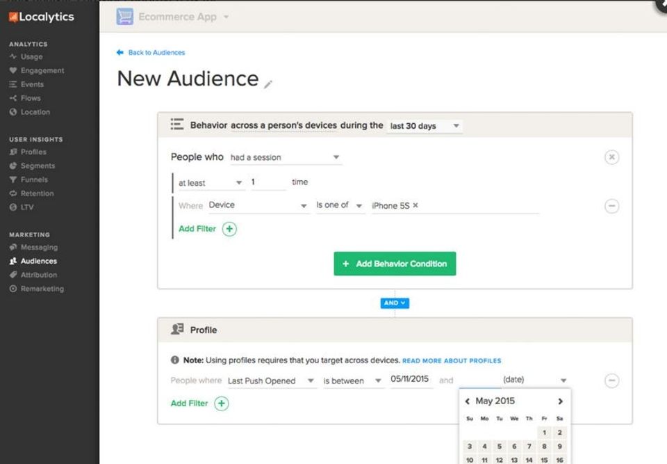 Localytics screenshot