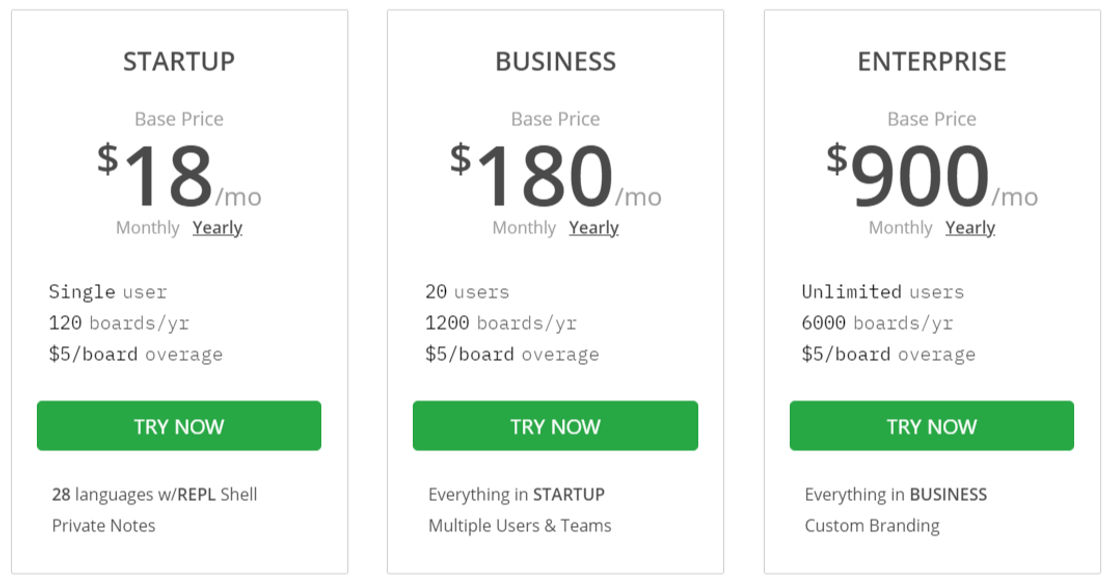 Logicboard pricing 1
