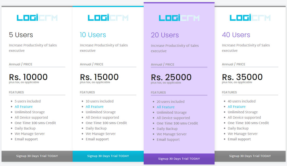 LOGICRM pricing 1