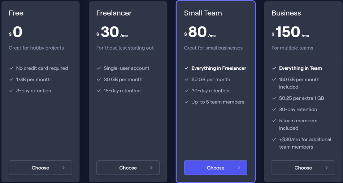 Logtail pricing 1