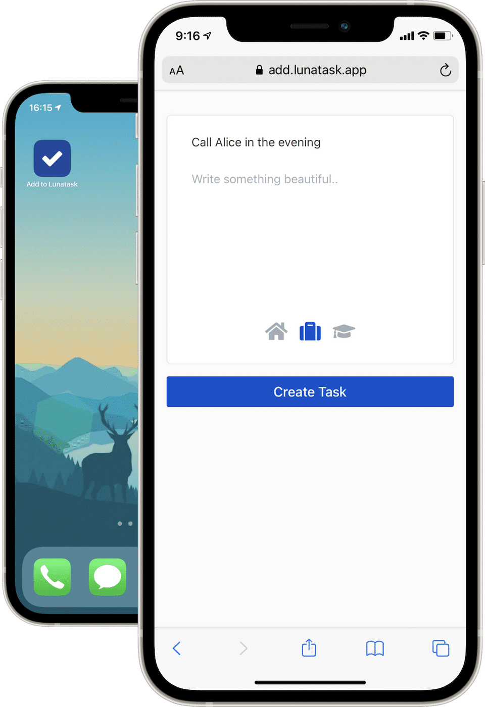 Lunatask screenshot 2