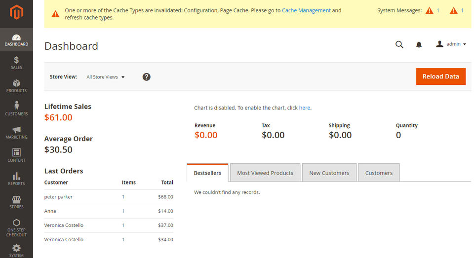 Magento Open Source screenshot 2