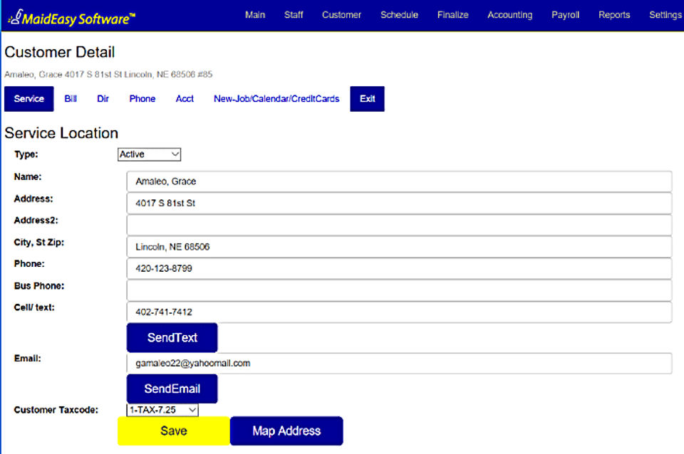 MaidEasy Software screenshot 2