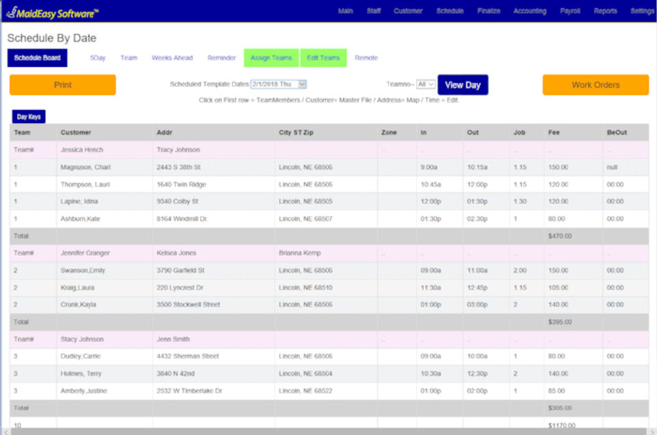MaidEasy Software screenshot 1