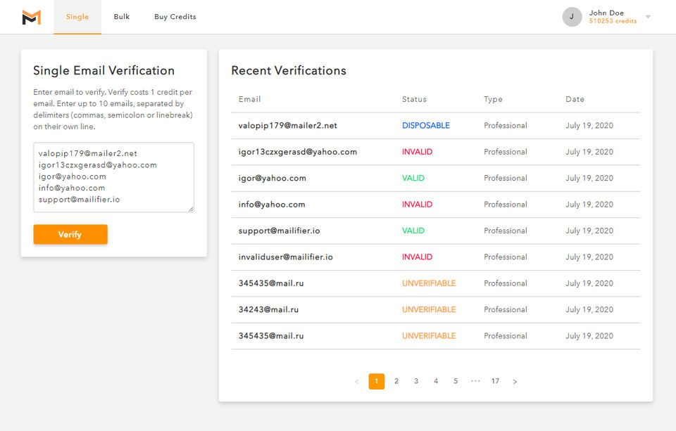 Mailifier screenshot 2