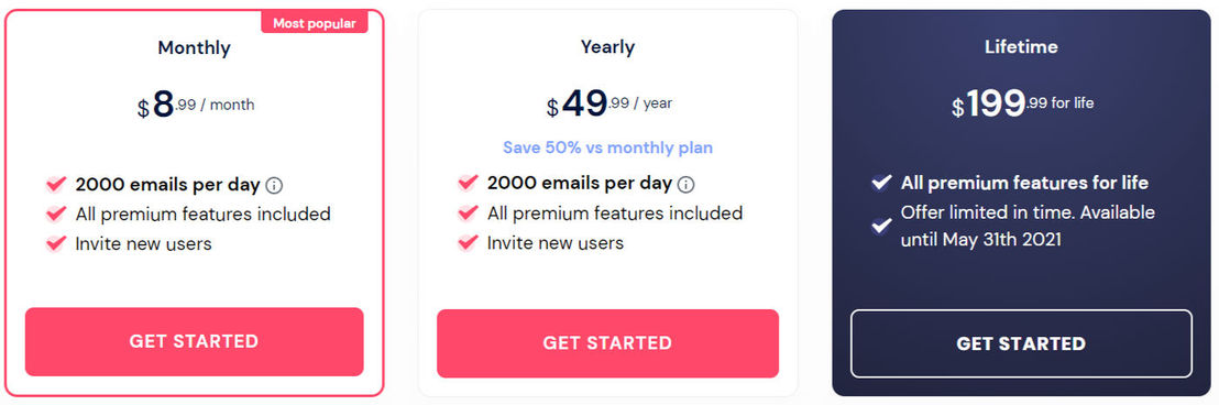 Mailmeteor pricing 2