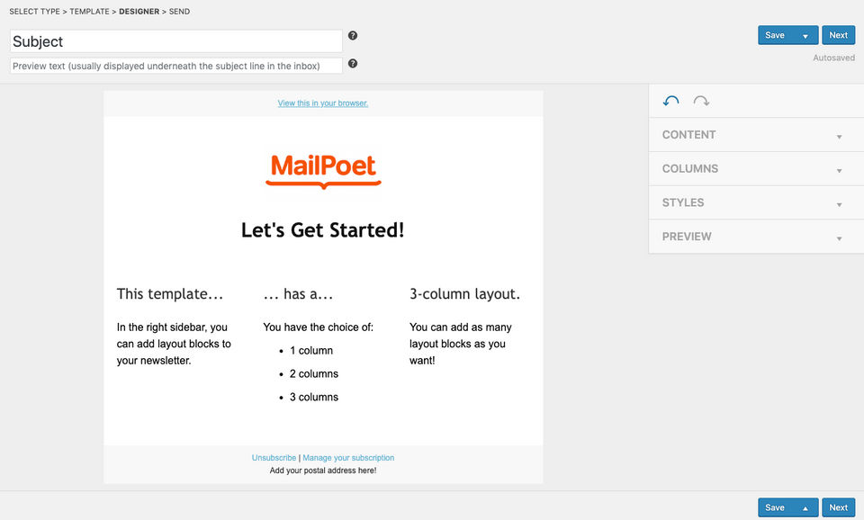 MailPoet screenshot 1