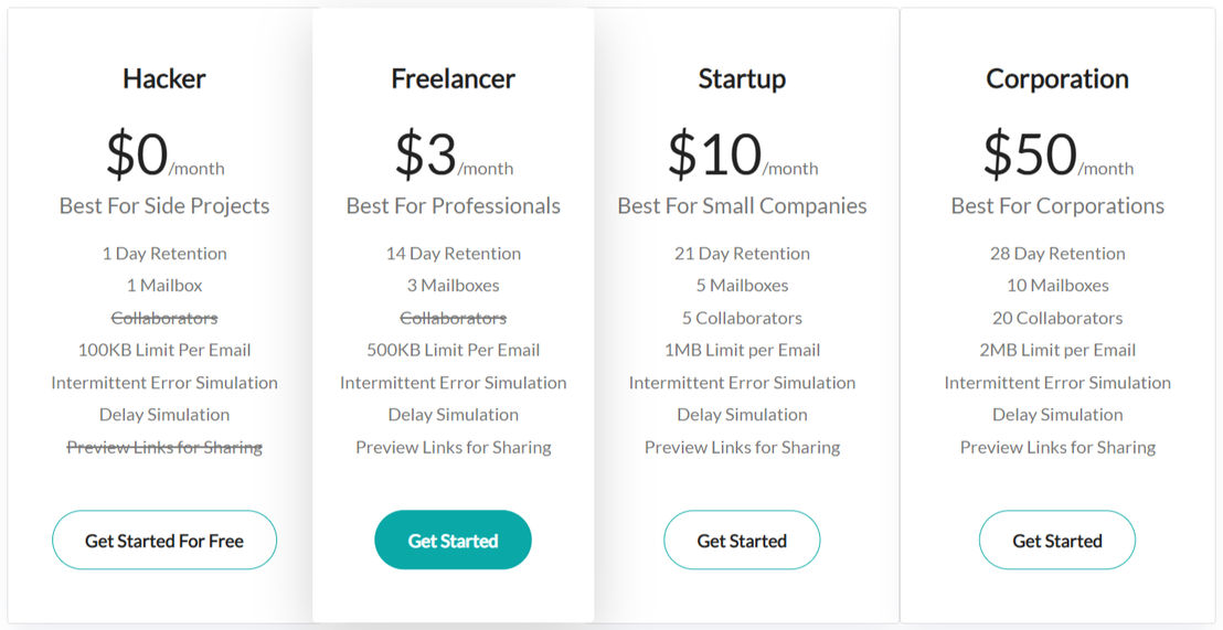 MailSnag pricing 1
