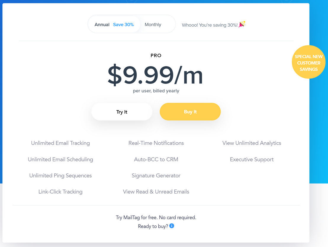 MailTag pricing