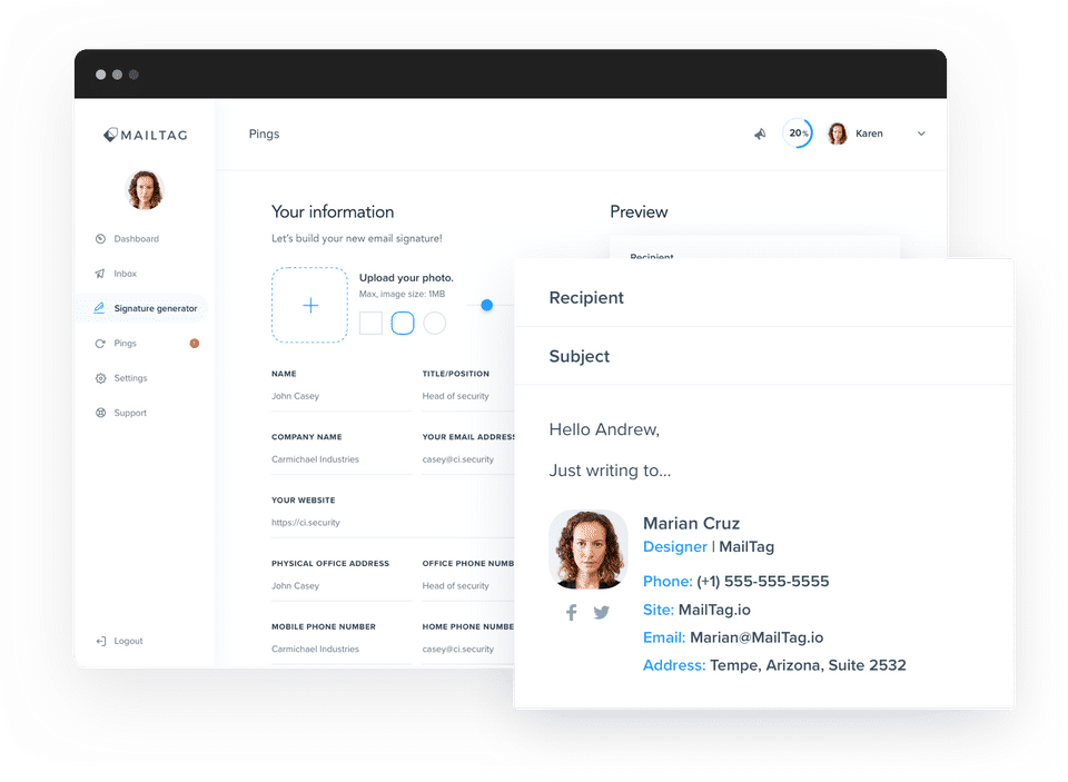 MailTag screenshot