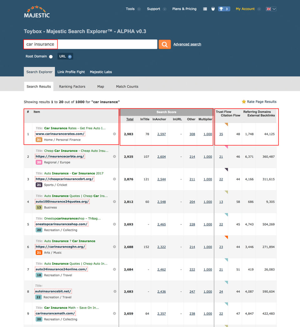 Majestic SEO screenshot 3