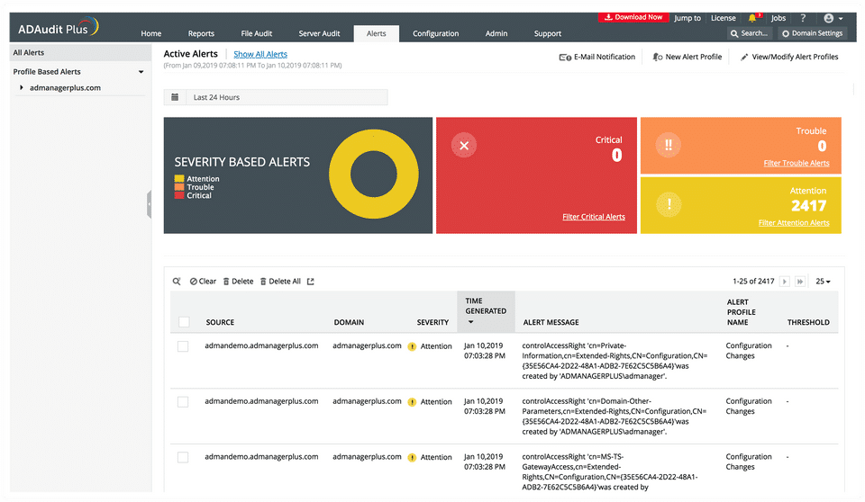 ManageEngine ADAudit Plus screenshot 1