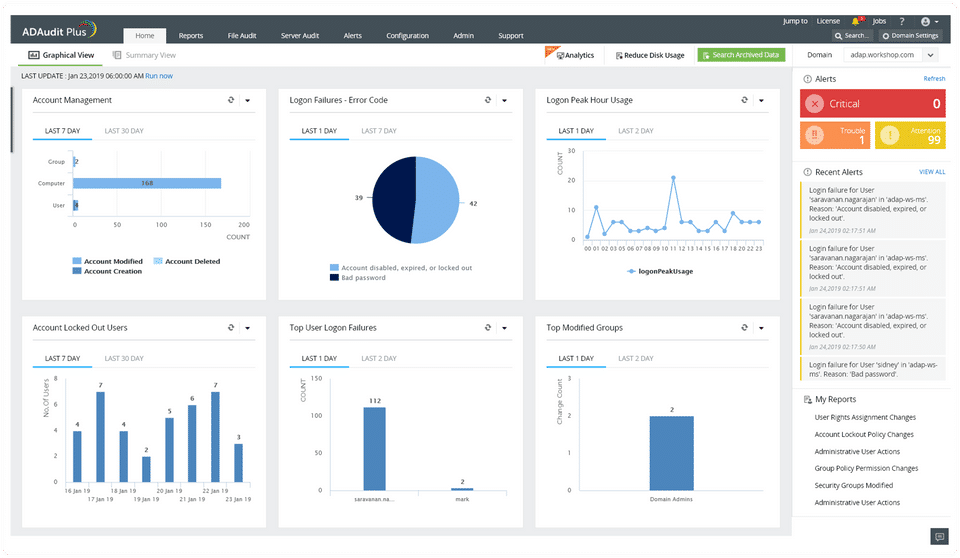 ManageEngine ADAudit Plus screenshot 2